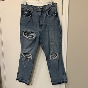 Free people distressed ankle jeans, women’s size 30
